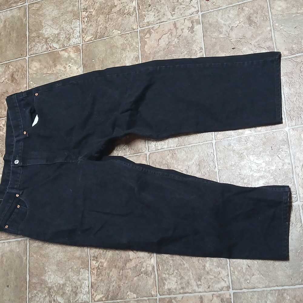 GUC Levi's 550 Black Denim Jeans Size 42x30
